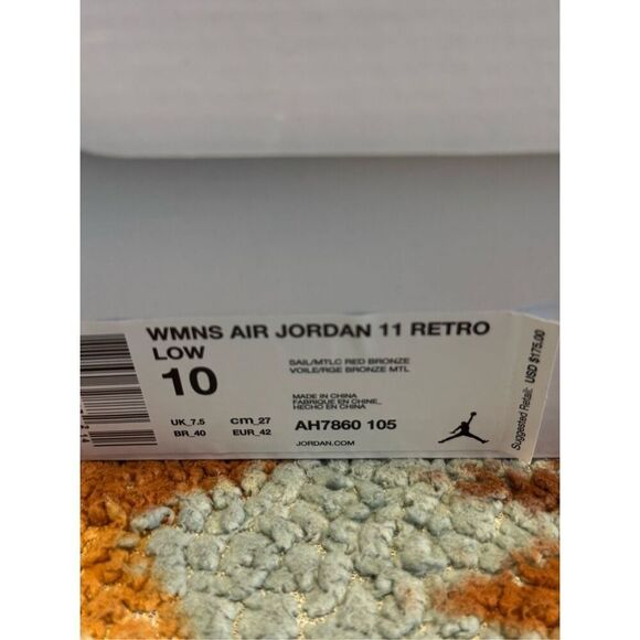 Nike Air Jordan 11 Size 10 Women Retro Low Rose Gold New DS AH7860-105 - Picture 5 of 5